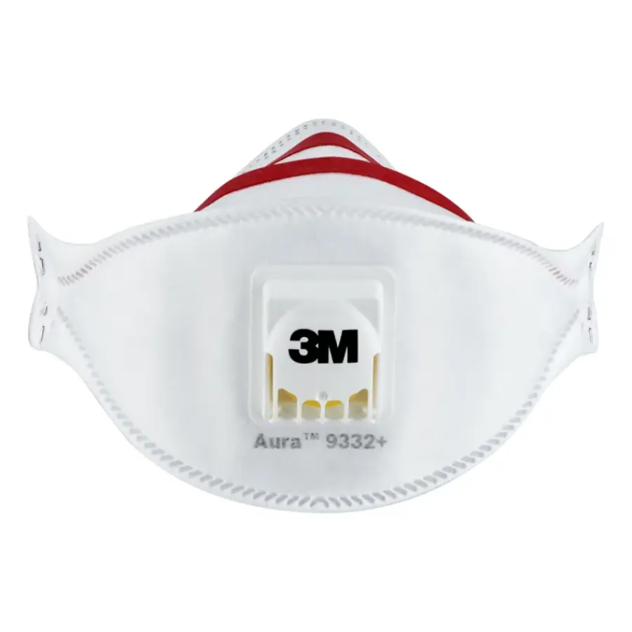 Persoonlijke Bescherming > 3M fijn stof masker vouwbaar met uitademventiel 9332C1 2 stuks