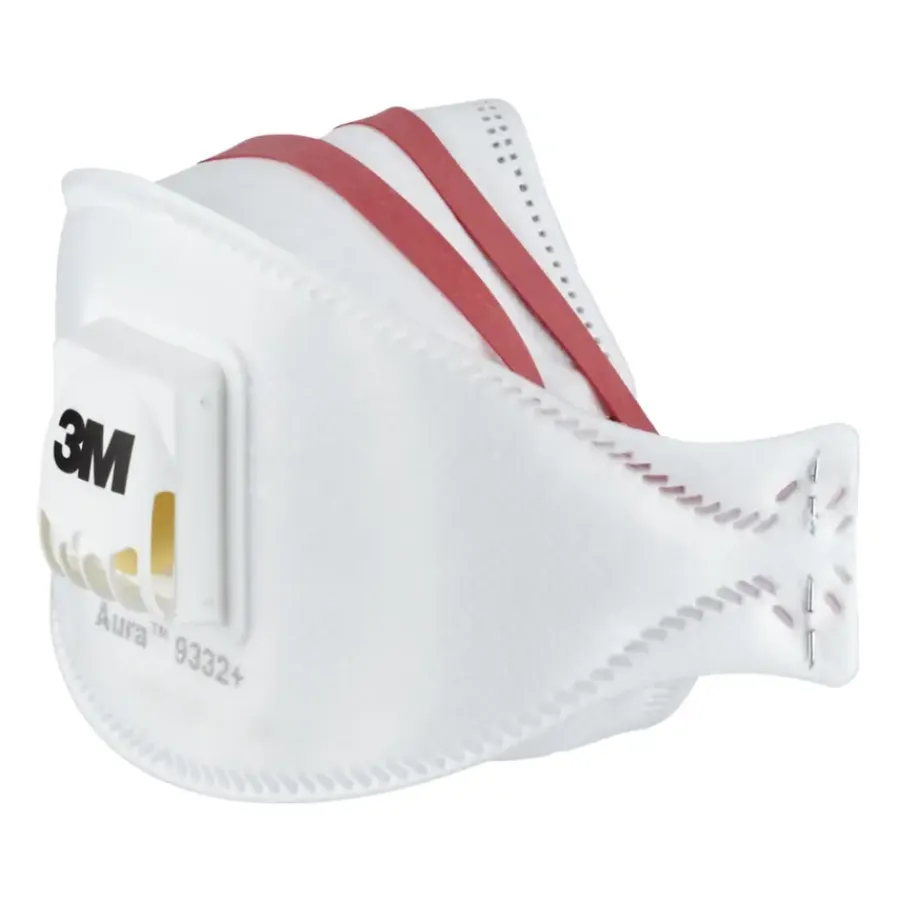 Persoonlijke Bescherming > 3M fijn stof masker vouwbaar met uitademventiel 9332C1 2 stuks