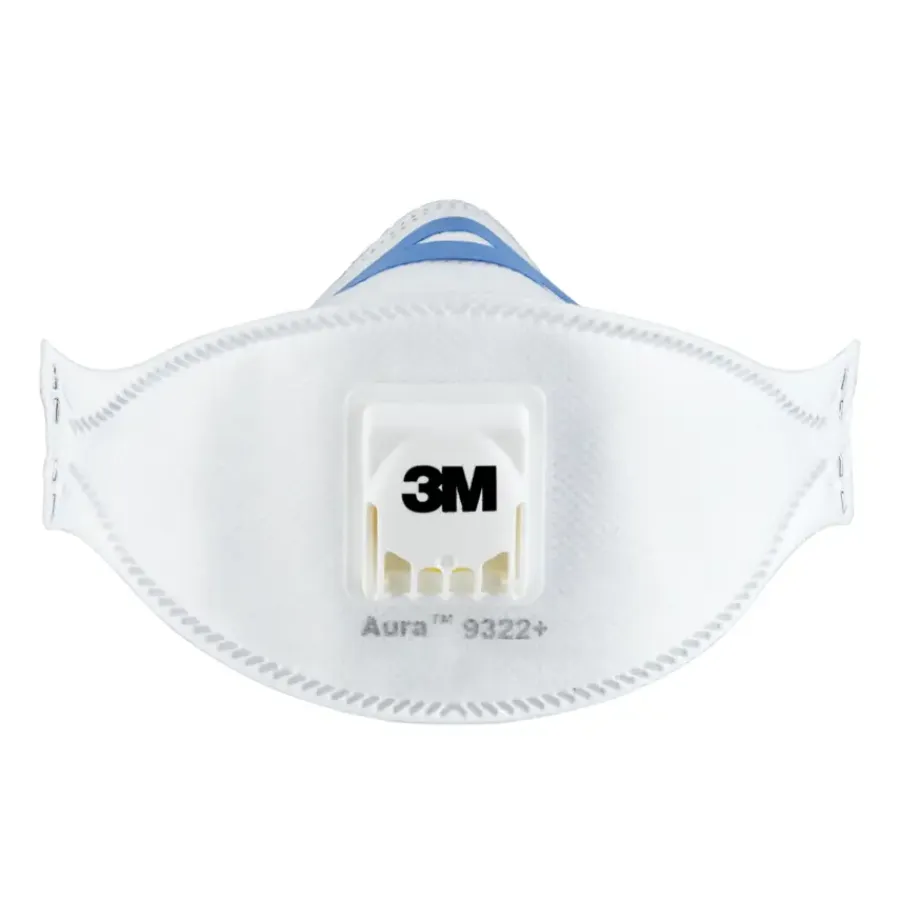 Persoonlijke Bescherming > 3M fijn stof masker vouwbaar met uitademventiel 9322C2 2 stuks