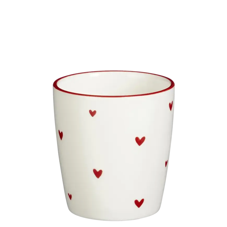 Mok hart rood - h9,5xd9cm
