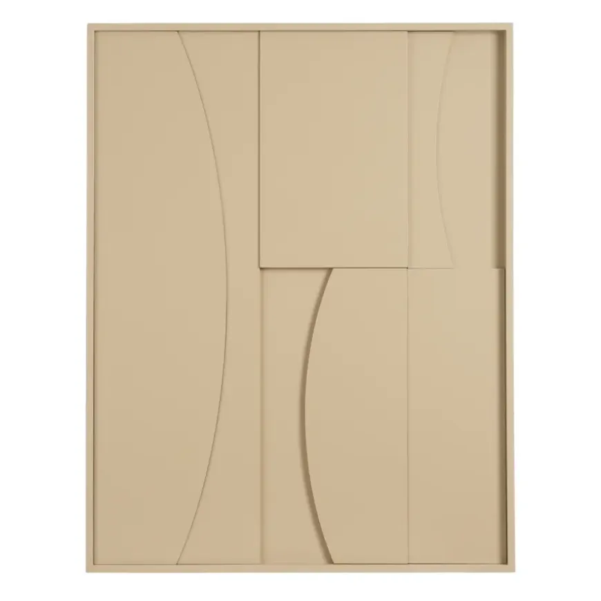 Muurdecoratie beige FSC 100% - l70xb90xh2,5cm