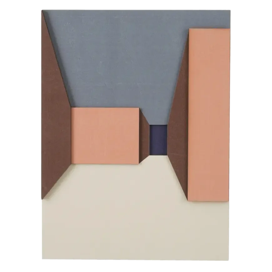 Muurdecoratie blauw - l30xb2xh40cm