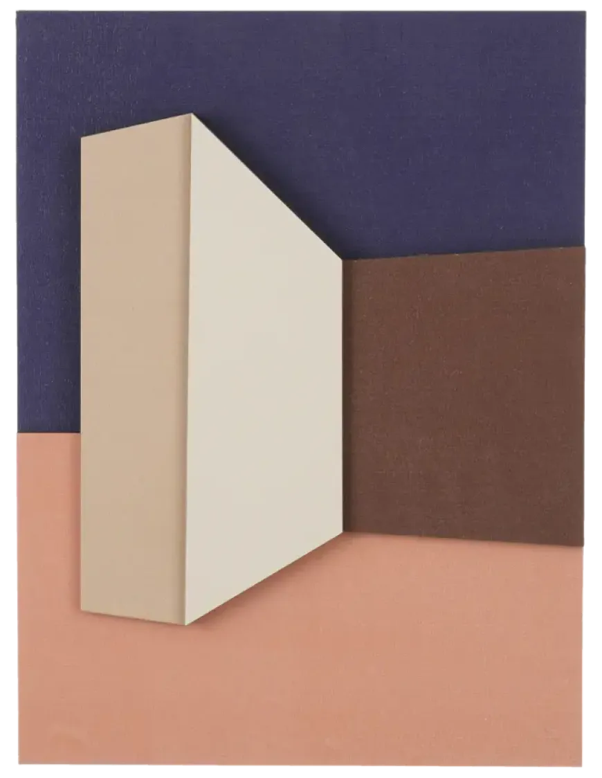 Muurdecoratie blauw - l30xb2xh40cm