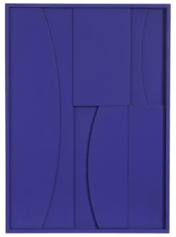 Muurdecoratie donker blauw FSC 100% - l50xb70xh2,5cm