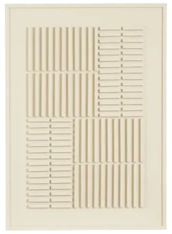 Muurdecoratie licht grijs FSC 100% - l50xb70xh2cm