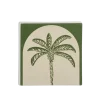 Muurdecoratie palmboom groen - l12xb12xh1,5cm