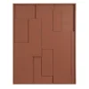 Muurdecoratie rood FSC 100% - l70xb90xh2,5cm