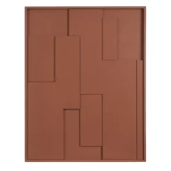 Muurdecoratie rood FSC 100% - l70xb90xh2,5cm