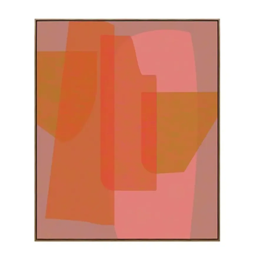 Muurdecoratie roze FSC 100% - l100xb120xh3,5cm