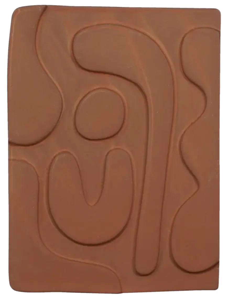 Muurdecoratie terra - l20,5xb27,5xh1,5cm