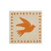 Muurdecoratie vogel geel - l12xb12xh1,5cm