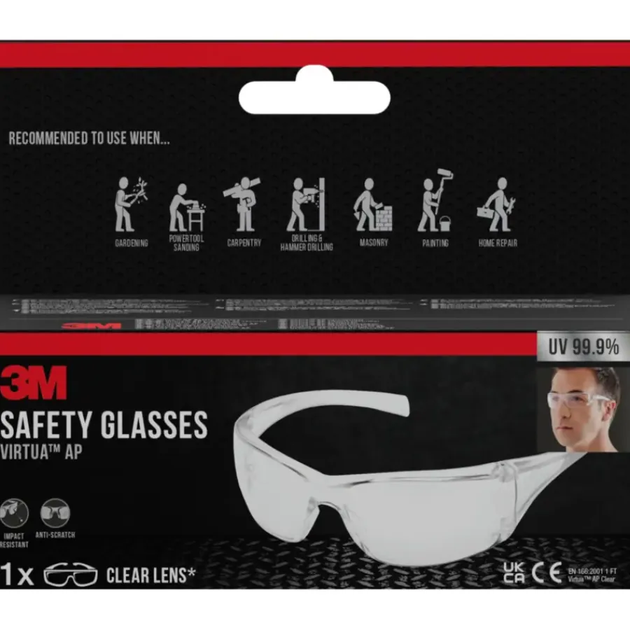 Persoonlijke Bescherming > 3M Virtua Clear veiligheidsbril met heldere glazen