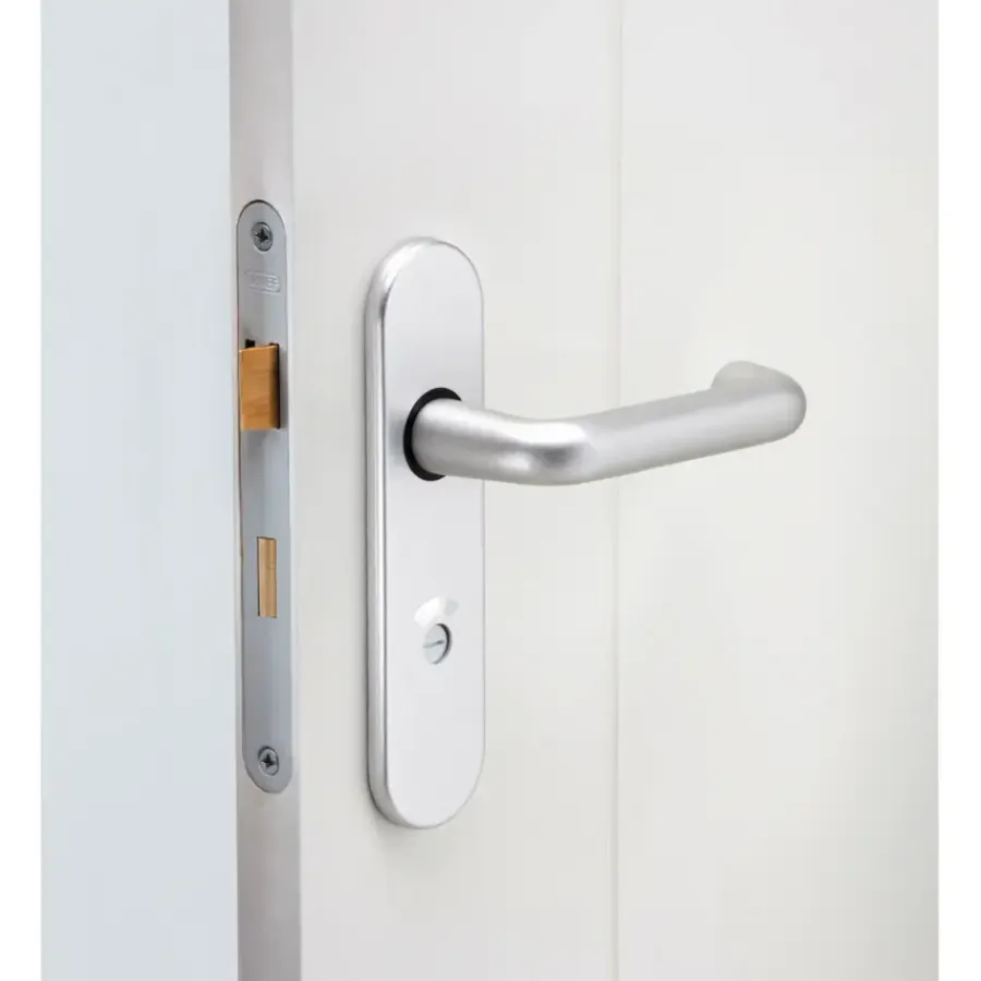Deursloten|Cilinders > Nemef 1200 serie insteekslot badkamerslot/wc-slot met rvs voorplaat Doorn 50mm PC 63mm