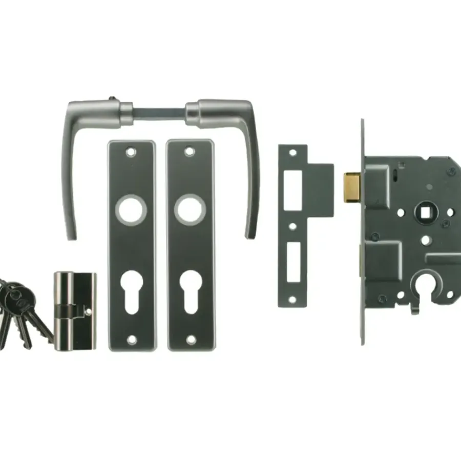 Deursloten|Cilinders > Nemef 1200 serie slotset binnendeur inclusief beslag en cilinder Doorn 50mm PC 55mm