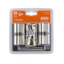 Cilinders|Cilinders > Nemef veiligheidscilinder NF2 30/30 mm SKG 2-sterren gelijksluitend (2 stuks)