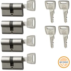 Cilinders|Cilinders > Nemef veiligheidscilinder NF3+ 30/30 mm SKG 3-sterren gelijksluitend (4 stuks)