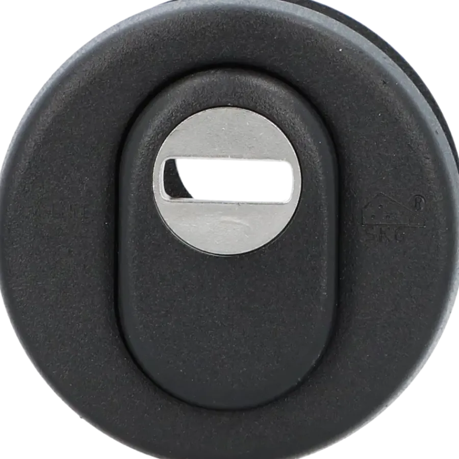 Deurbeslag Buitendeur|Deurbeslag Buiten > Nemef veiligheidsrozet 3441-II zwart rond 60mm SKG***