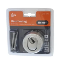 Deurbeslag Buitendeur|Deurklinken > Nemef veiligheidsrozet rond met kerntrekbeveiliging 60 mm