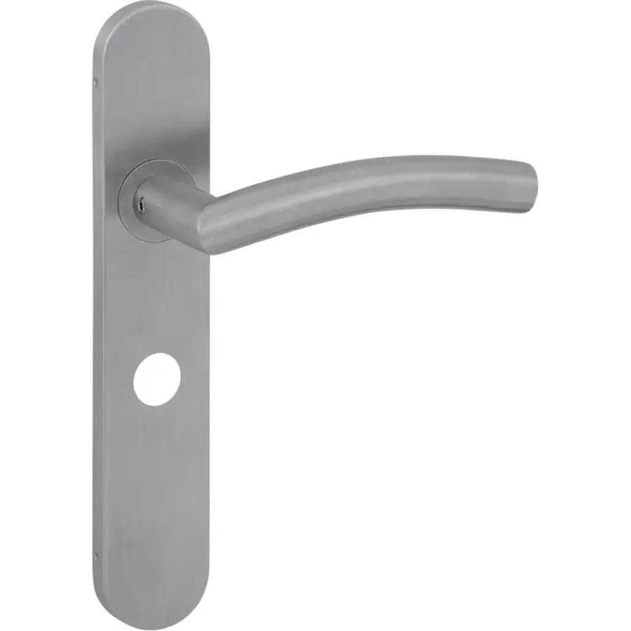 Deurbeslag Binnendeur|Deurklinken > Novidade deurkrukset Hera ovaal schild met vrij-bezet sluiting 63/8 mm RVS