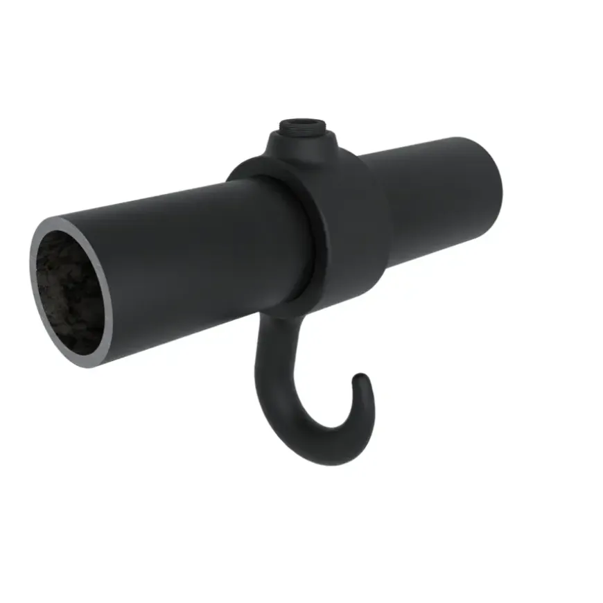 Novidade steigerbuis koppelstuk met haak zwart ø 21 mm