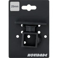 Novidade steigerbuis koppelstuk vierkant leuningdrager zwart ø 25 mm