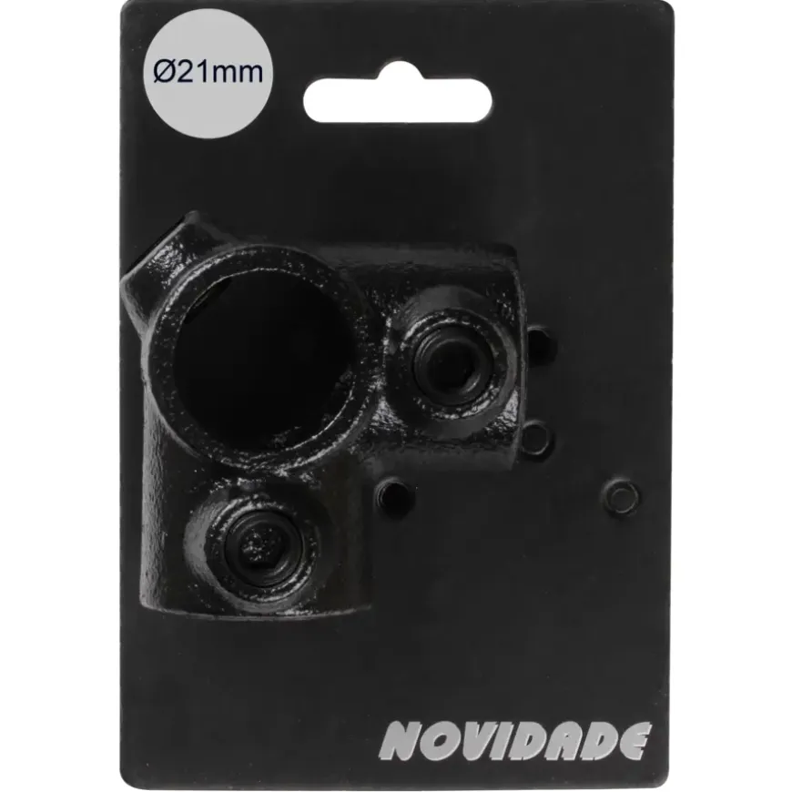 Novidade steigerbuis koppelstuk hoekstuk zwart ø 21 mm