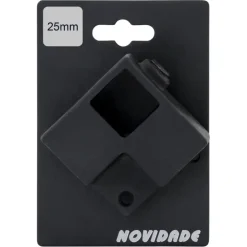 Novidade steigerbuis koppelstuk vierkant zwart ø 25 mm