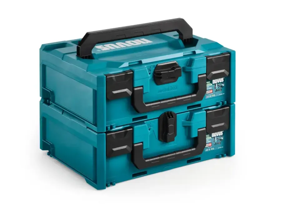 Tackers > Novus 18V tacker J-551 systembox incl. 2.0Ah accu + oplader en draadnieten