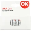 Batterijen > OK Batterij Alkaline AAA 20 stuks