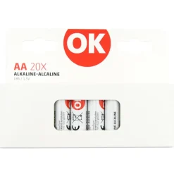 Batterijen > OK Batterij Alkaline AA 20 stuks