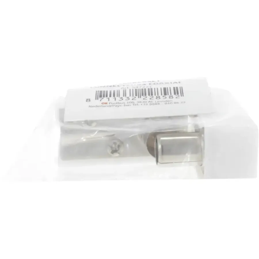Audio & Video Accessoires > OK Coax stekkerset male/female wit