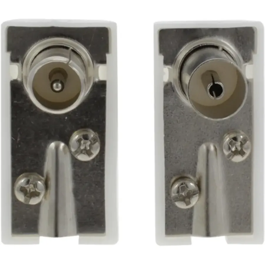 Audio & Video Accessoires > OK Coax stekkerset male/female wit