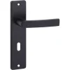 Deurbeslag Binnendeur|Deurklinken > OK deurkruk set Bl recht schild sleutelgat 56 mm zwart aluminium