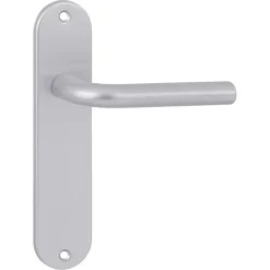 Deurbeslag Binnendeur|Deurklinken > OK deurkruk set ovaal blind schild aluminium