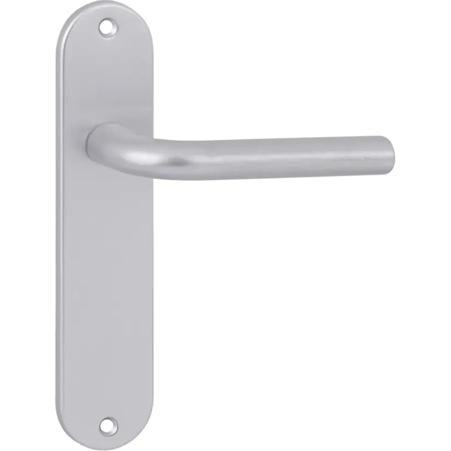 Deurbeslag Binnendeur|Deurklinken > OK deurkruk set ovaal blind schild aluminium