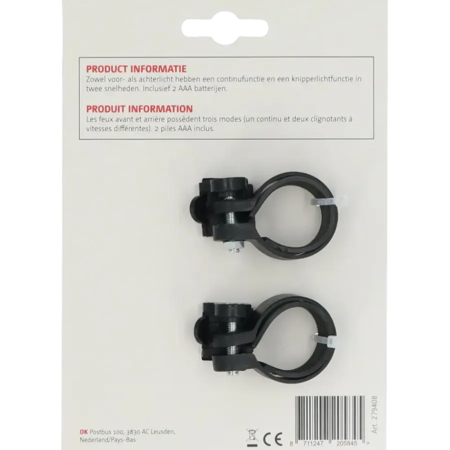 Fietsverlichting > OK fietsverlichtingset LED classic