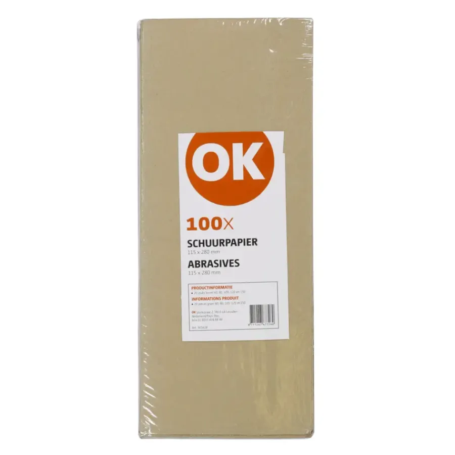 Schuuraccessoires > OK schuurpapier 115x280mm 100 vellen