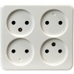 Opbouw Schakelmateriaal|Stopcontacten & Overige Contactdozen > OK stopcontact opbouw 4-voudig wit