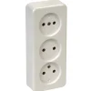 Opbouw Schakelmateriaal|Stopcontacten & Overige Contactdozen > OK stopcontact opbouw 3-voudig wit