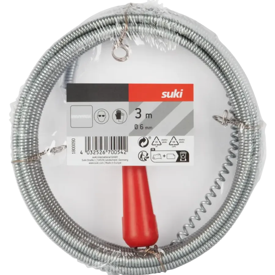 Ontstoppers|Ontstoppingsmiddelen > Suki Ontstoppingsveer 3 meter voor Ø32-40mm buis