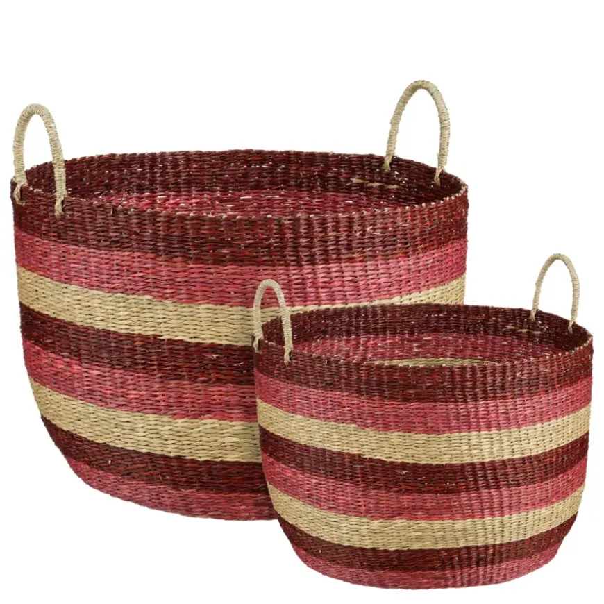 Opbergmand roze - h38xd38cm