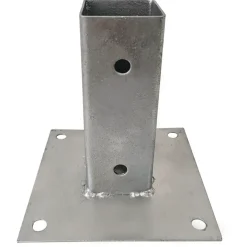 Paalhouder met plaat verzinkt 5 x 5 cm