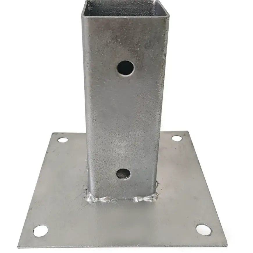 Paalhouder met plaat verzinkt 5 x 5 cm