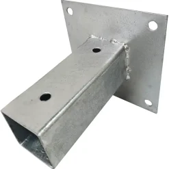 Paalhouder met plaat verzinkt 5 x 5 cm