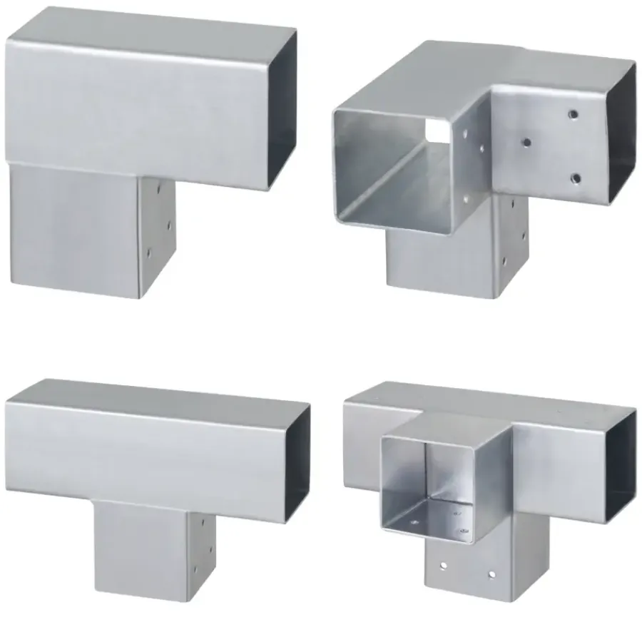 Houtverbinders|Houtverbinders > Geen Paalverbinder voor pergola hoekstuk 2-kants 9x9 cm gegalvaniseerd