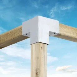 Houtverbinders|Houtverbinders > Geen Paalverbinder voor pergola hoekstuk 3-kants 7x7 cm gegalvaniseerd