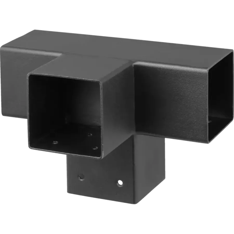 Houtverbinders|Houtverbinders > Geen Paalverbinder voor pergola T-verbindingsstuk 4-kants 9x9 cm zwart