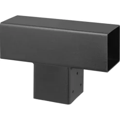 Houtverbinders|Houtverbinders > Geen Paalverbinder voor pergola T-verbindingsstuk 3-kants 7x7 cm zwart