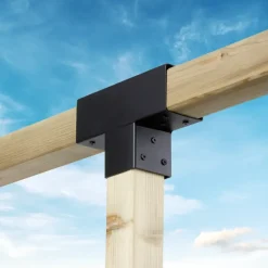 Houtverbinders|Houtverbinders > Geen Paalverbinder voor pergola T-verbindingsstuk 3-kants 7x7 cm zwart