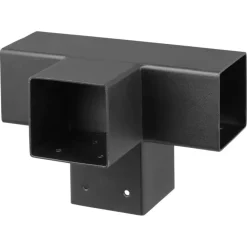 Houtverbinders|Houtverbinders > Geen Paalverbinder voor pergola T-verbindingsstuk 4-kants 7x7 cm zwart